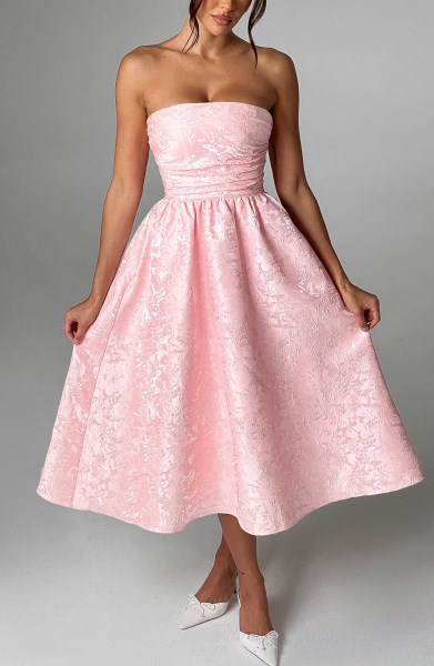 Saoirse Midi Dress - Blush - Image 6