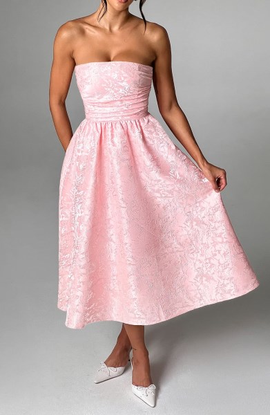 Saoirse Midi Dress - Blush - Image 7