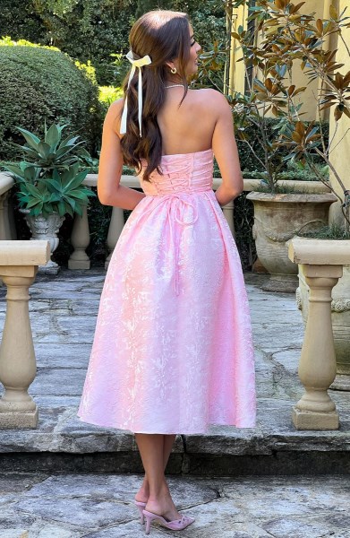 Saoirse Midi Dress - Blush - Image 11