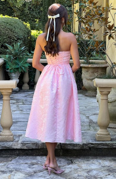 Saoirse Midi Dress - Blush - Image 13