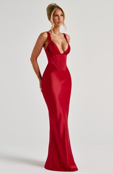 Shae Maxi Dress - Red - Image 5