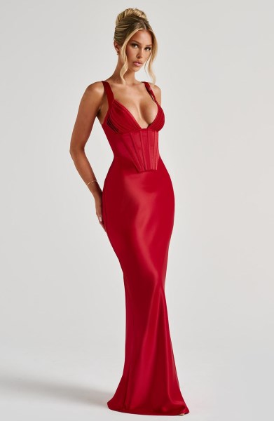 Shae Maxi Dress - Red - Image 6