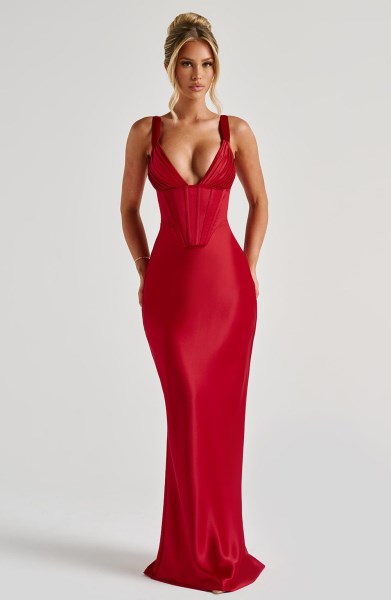 Shae Maxi Dress - Red - Image 7