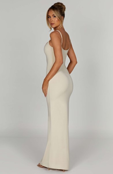 Saskia Maxi Dress - Cream - Image 7